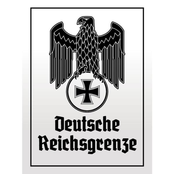 Blechschild - Adler D. Reichsgrenze