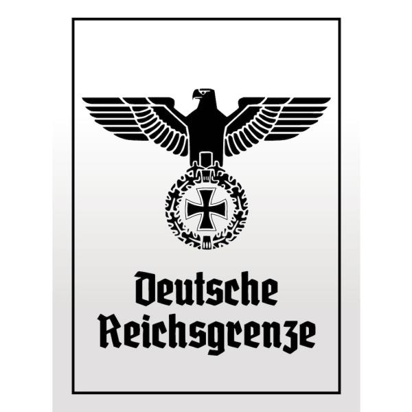 Blechschild - Adler D. Reichsgrenze