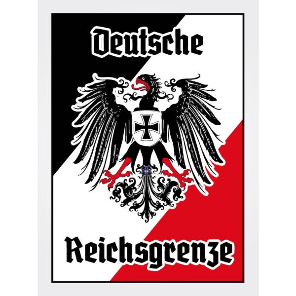 Blechschild - Adler Reichtsgrenze