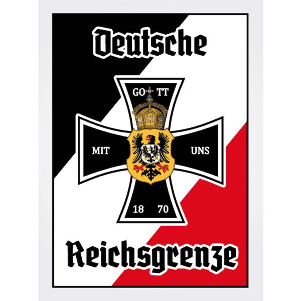 Blechschild - EK Reichtsgrenze