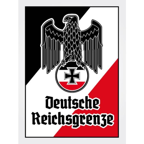 Blechschild - Adler D. Reichsgrenze