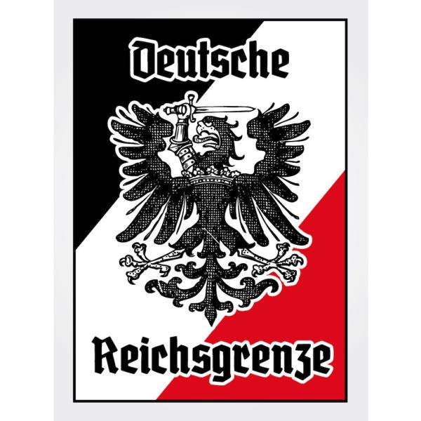 Blechschild - Adler Reichtsgrenze