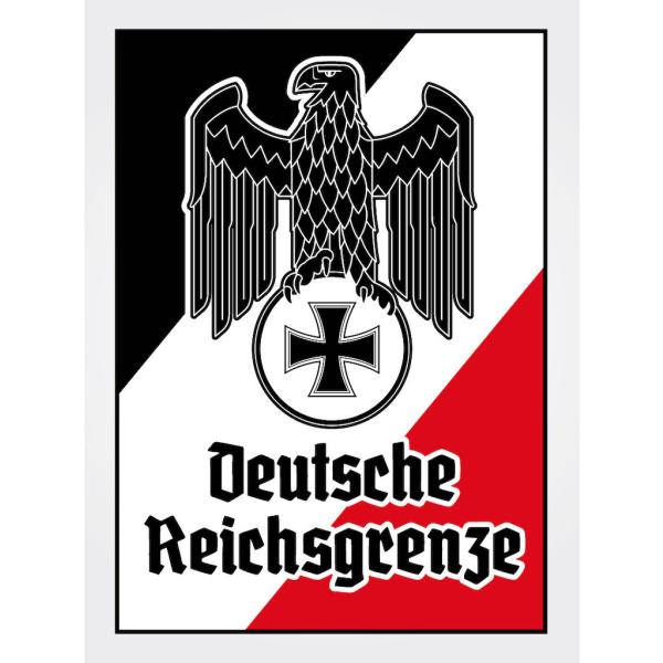 Blechschild - Adler D. Reichsgrenze