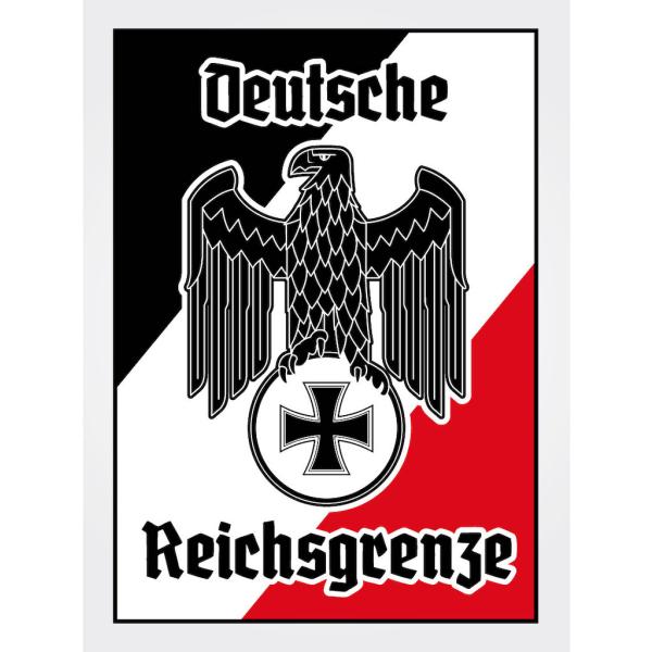 Blechschild - Adler Reichtsgrenze