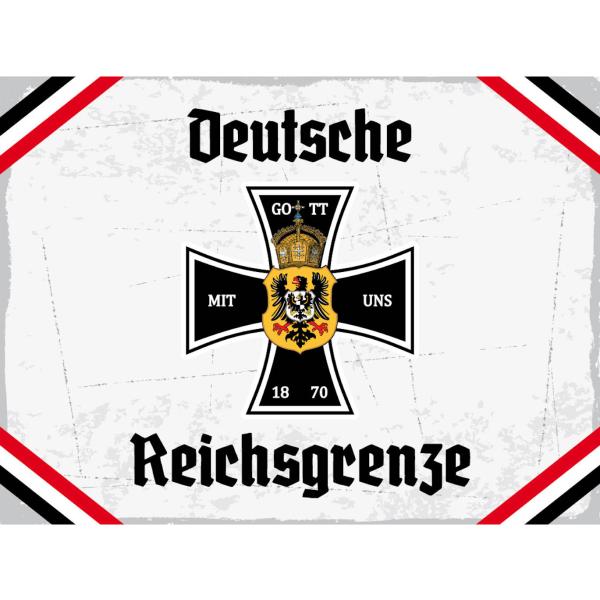 Blechschild - EK D. Reichsgrenze