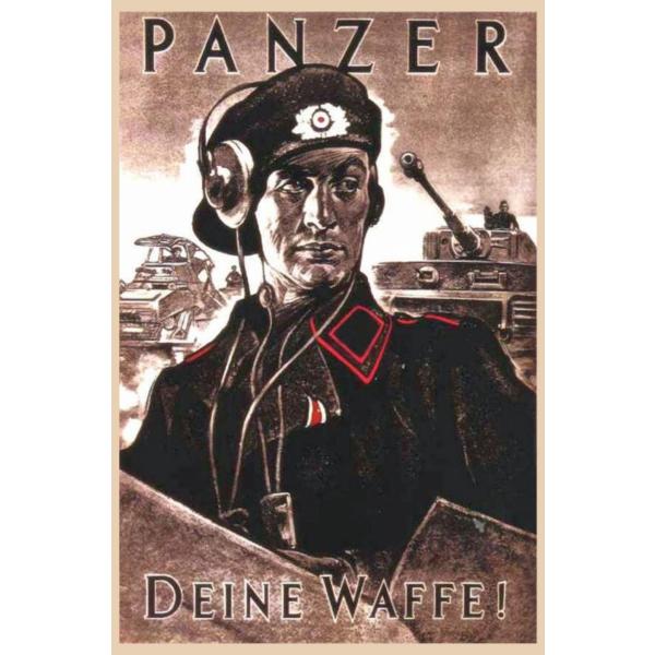 Blechschild - Panzer - historisch