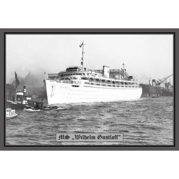 Blechschild - MS Wilhelm Gustloff - historisch