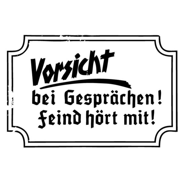 Blechschild - Vorsicht - historisch