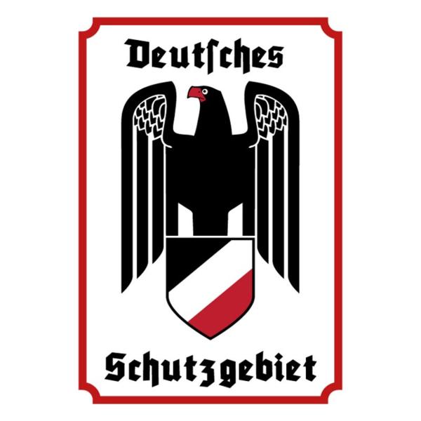 Blechschild - Schutzgebiet - historisch