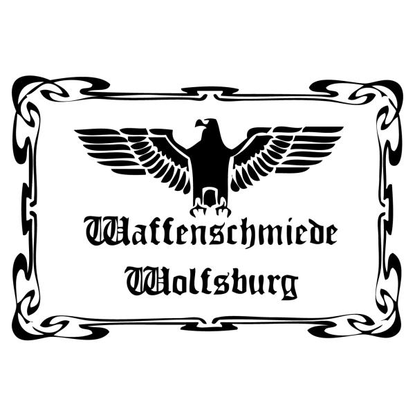 Blechschild - Waffenschmiede - historisch