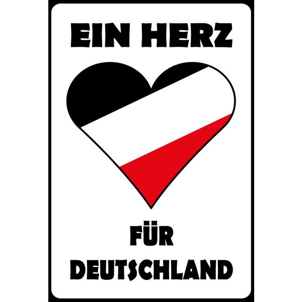 Blechschild - Herz - historisch