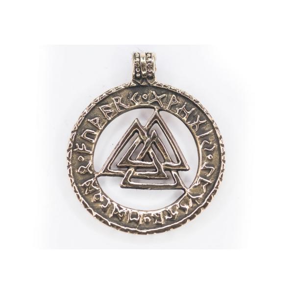 Anhänger Valknut Futhark (Bronze)