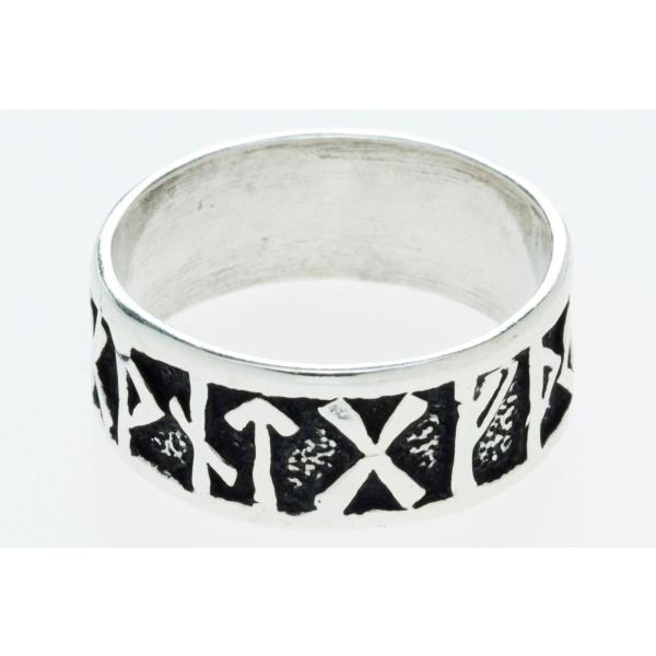 Futhark Runen Ring Silber 17 / 54 mm