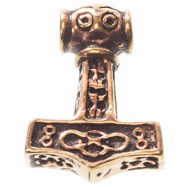 Schmuck Anhänger THORAN 1.8 cm Kleiner Thors-Hammer Bronze