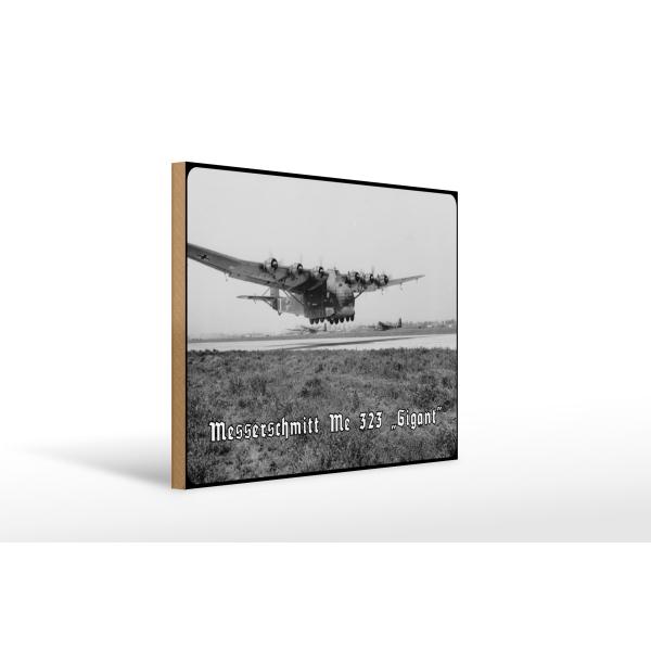 Holzschild 30x40cm Historisch Messerschmitt Me 323 Gigant Flugzeug Deutschland