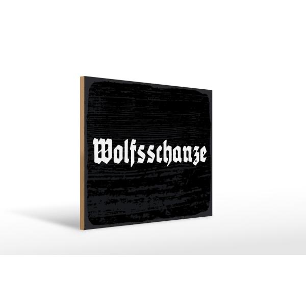 Holzschild - Wolfsschanze