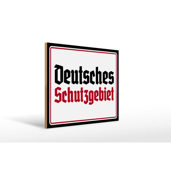 Holzschild - D. Schutzgebiet