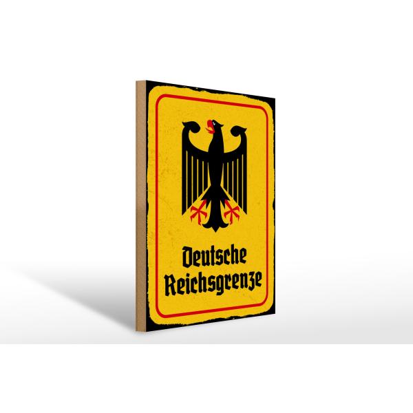 Holzschild - Adler D. Reichsgrenze