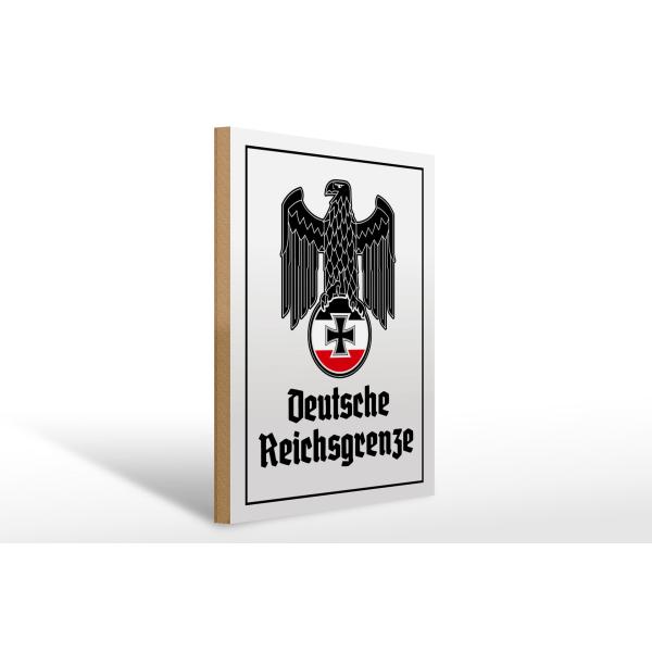 Holzschild - Adler D. Reichsgrenze