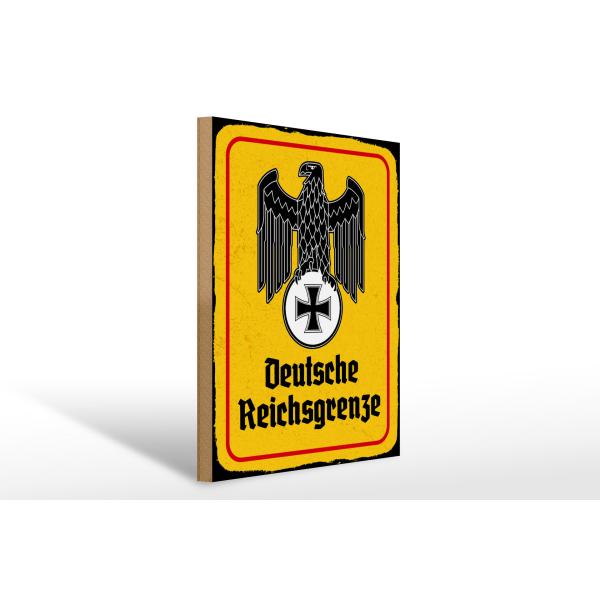 Holzschild - Adler D. Reichsgrenze