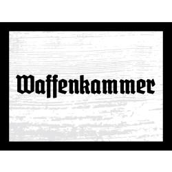 Blechschild - Waffenkammer