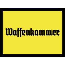 Blechschild - Waffenkammer