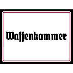 Blechschild - Waffenkammer