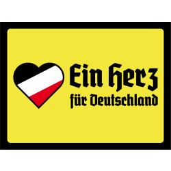 Blechschild - Ein Herz für Deutschland