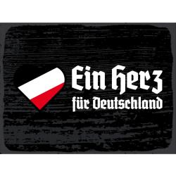 Blechschild - Ein Herz für Deutschland