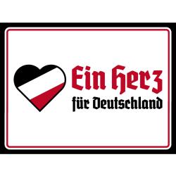 Blechschild - Ein Herz für Deutschland