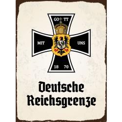 Blechschild - EK D. Reichsgrenze