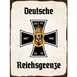 Blechschild - EK Reichtsgrenze