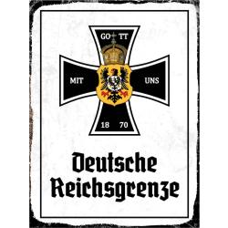 Blechschild - EK D. Reichsgrenze