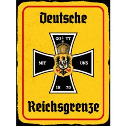 Blechschild - EK Reichtsgrenze