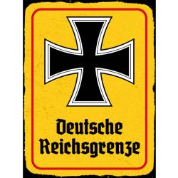 Blechschild - EK D. Reichsgrenze