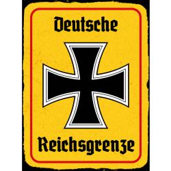 Blechschild - EK Reichtsgrenze