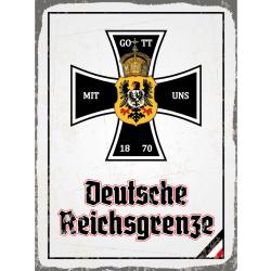 Blechschild - EK D. Reichsgrenze