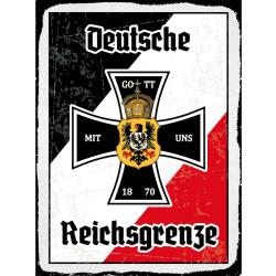 Blechschild - EK Reichtsgrenze