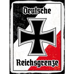 Blechschild - EK Reichtsgrenze