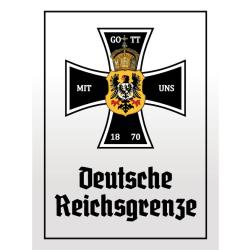 Blechschild - EK D. Reichsgrenze