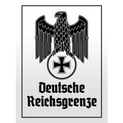 Blechschild - Adler D. Reichsgrenze