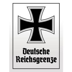 Blechschild - EK D. Reichsgrenze