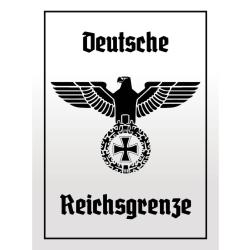 Blechschild - Adler Reichtsgrenze