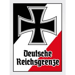 Blechschild - EK D. Reichsgrenze