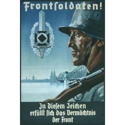 Blechschild - Frontsoldaten - historisch