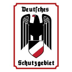 Blechschild - Schutzgebiet - historisch