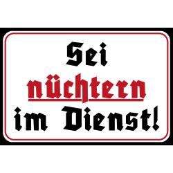 Blechschild - Dienst - historisch