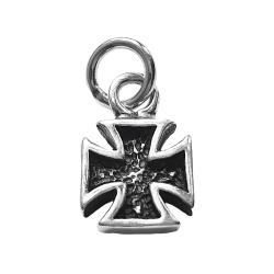 Schmuck Anhänger ARCAN 2 cm Kleines Templerkreuz Vintage Silber