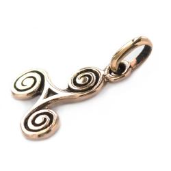 Schmuck Anhänger KYRA 2.1 cm Kleine Triskele Bronze