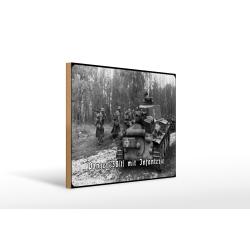 Holzschild 20x30cm Historisch Panzer 38(t) Infanterie Deutschland